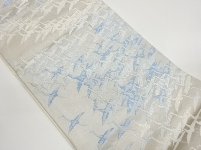JAPANESE KIMONO / FUKURO OBI / WOVEN CRANE 